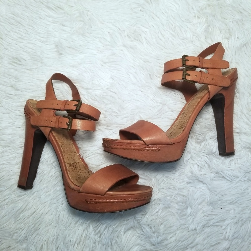 EUC Lauren Ralph Lauren Strappy Sandal Heels 7